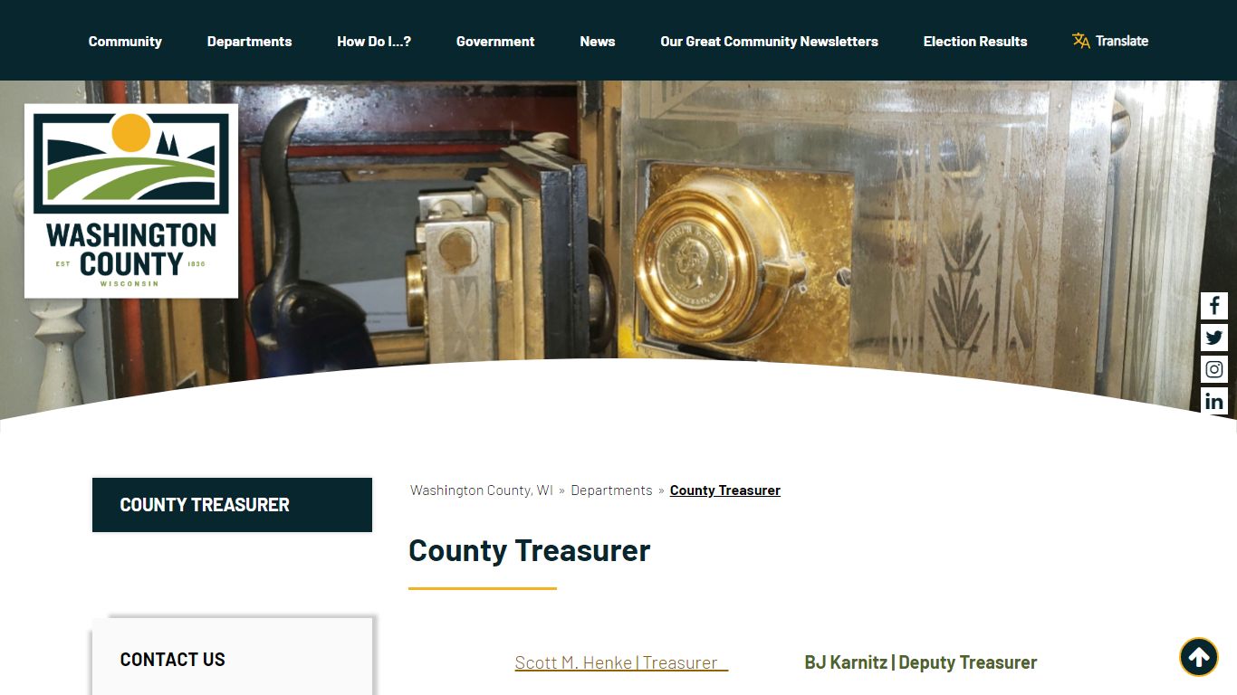 County Treasurer - Washington County, WI